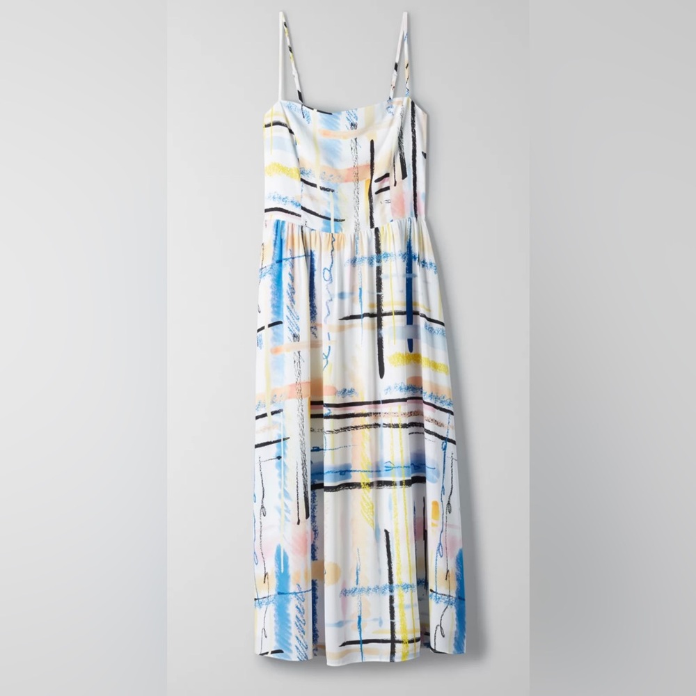Babaton Multicolor Abstract Midi Dress